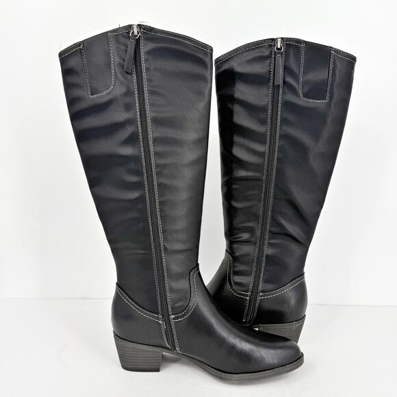 Naturalizer Womens SOUL Naturalizer Zoya Boots US 8 Wide Black Knee High NIB - Picture 5 of 12